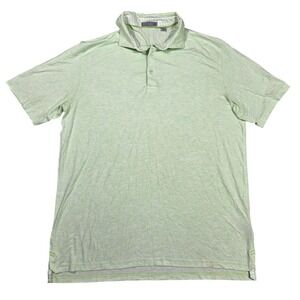 Tasc Performance Mens Polo Shirt L Lime Green Heathered Micro Modal Stretch